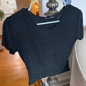 Vintage Black Sparkle Women's Top